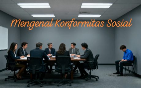 Sekelompok orang sedang meeting. Di sisi yang lain tampak satu orang yang sepertinya dikucilkan dari meeting tersebut.